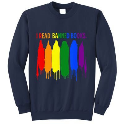 I Read Banned Books Week Rainbow LGBT Book Lover Teacher Sweatshirt