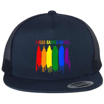 I Read Banned Books Week Rainbow LGBT Book Lover Teacher Flatbill Hat