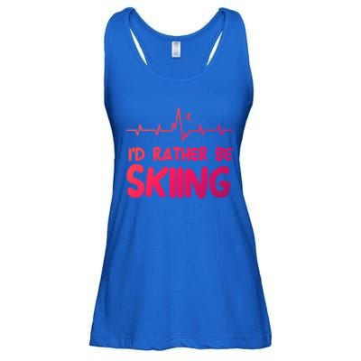 Id Rather Be Skiing Skier Gift Ladies Essential Flowy Tank