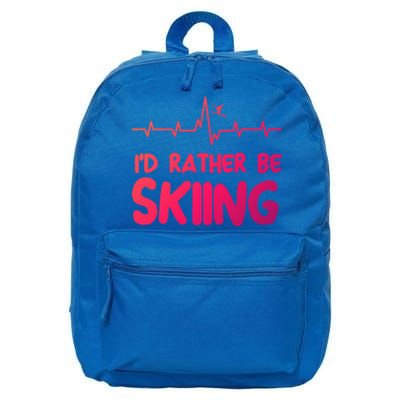 Id Rather Be Skiing Skier Gift 16 in Basic Backpack