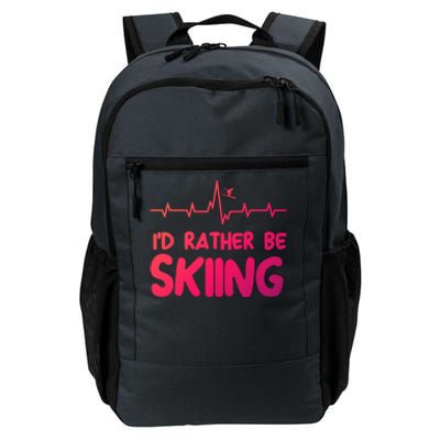 Id Rather Be Skiing Skier Gift Daily Commute Backpack