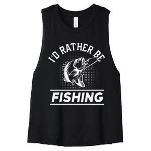 Id Rather Be Fishing Women's Racerback Cropped Tank