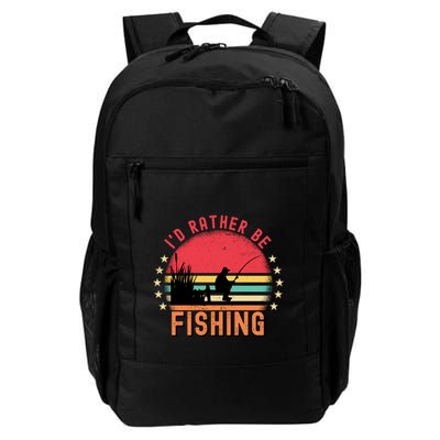 ID Rather Be Fishing Vintage Retro Fisher Fly Fishing Meaningful Gift Backpack