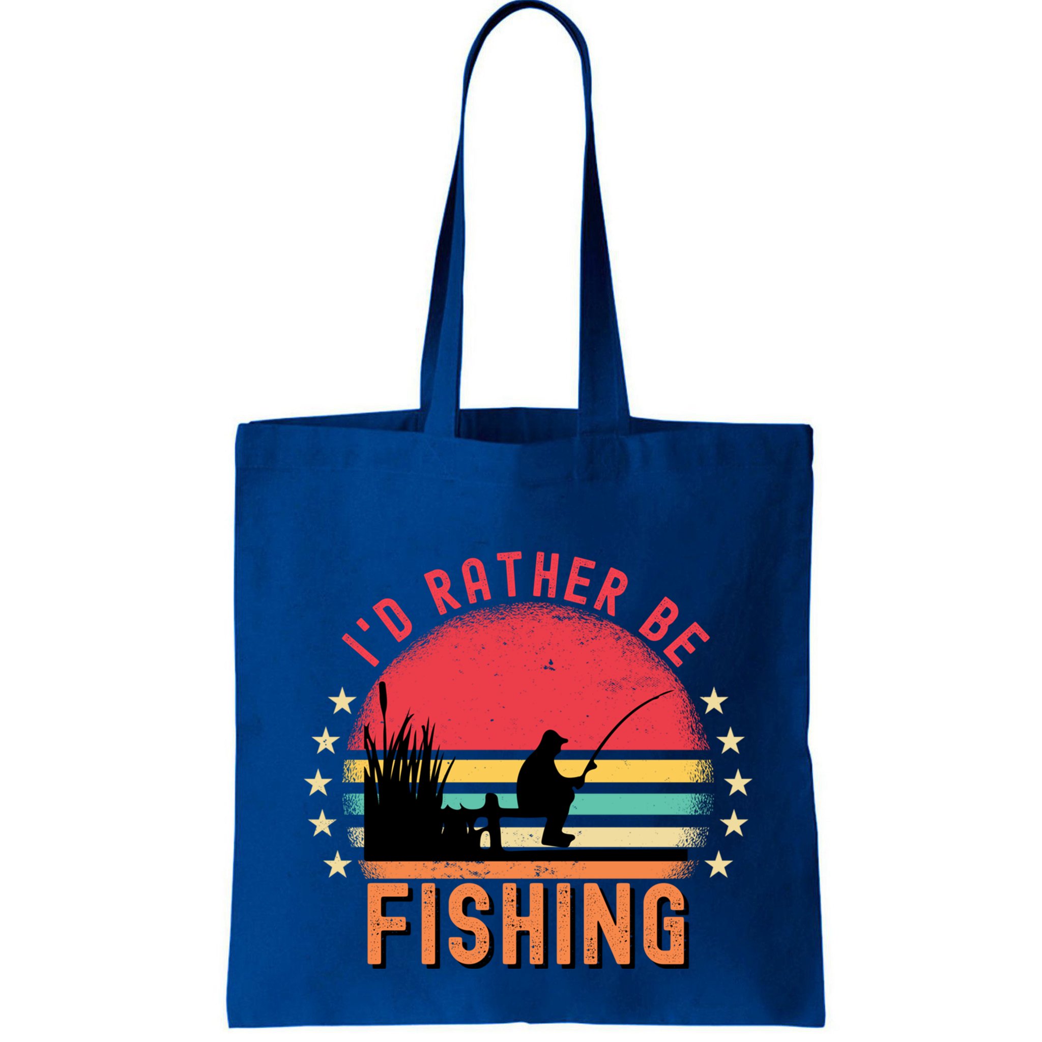 ID Rather Be Fishing Vintage Retro Fisher Fly Fishing Meaningful Gift Bag