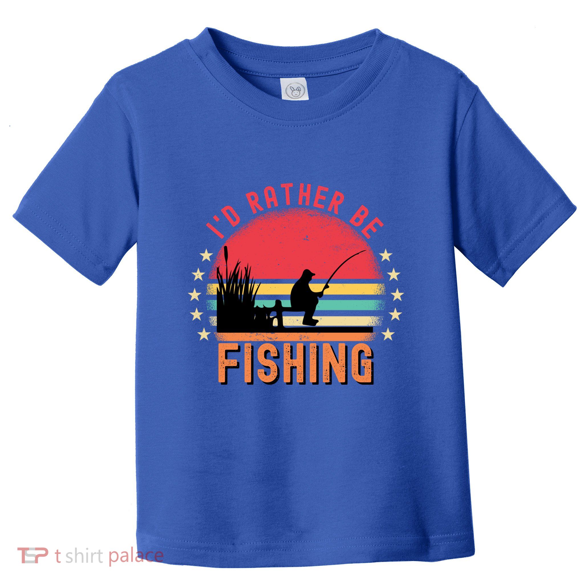ID Rather Be Fishing Vintage Retro Fisher Fly Fishing Meaningful Gift Toddler T-Shirt