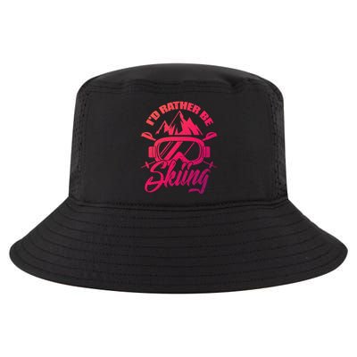 Id Rather Be Skiing Holiday Ski Winter Sport Gift Cool Comfort Performance Bucket Hat