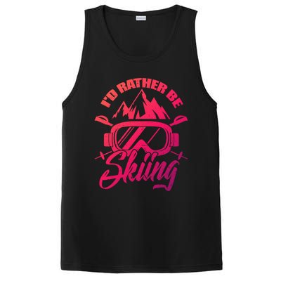 Id Rather Be Skiing Holiday Ski Winter Sport Gift PosiCharge Competitor Tank