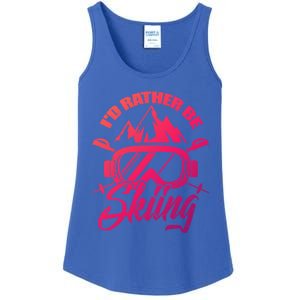 Id Rather Be Skiing Holiday Ski Winter Sport Gift Ladies Essential Tank