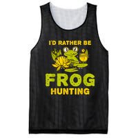 ID Rather Be Frog Hunting Frog Lover Gift Mesh Reversible Basketball Jersey Tank