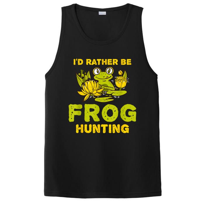 ID Rather Be Frog Hunting Frog Lover Gift PosiCharge Competitor Tank