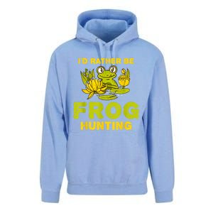 ID Rather Be Frog Hunting Frog Lover Gift Unisex Surf Hoodie