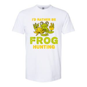 ID Rather Be Frog Hunting Frog Lover Gift Softstyle CVC T-Shirt