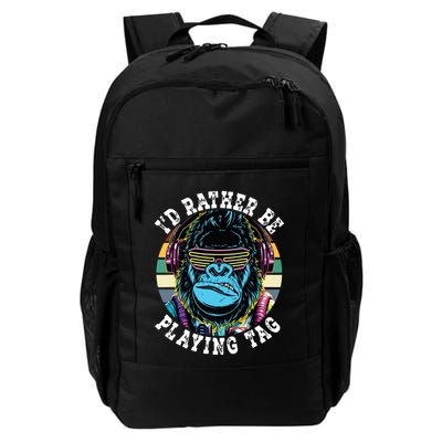 Id Rather Be Playing Tag Gorilla Monke Tag Gorilla Vr Gamer Backpack