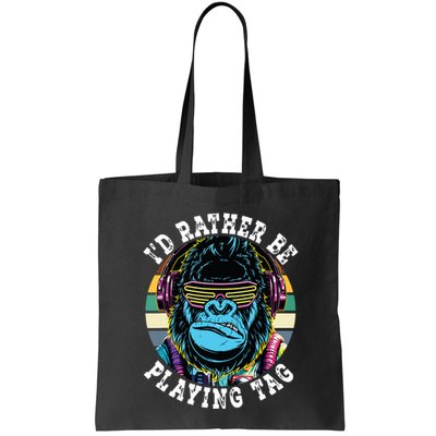 Id Rather Be Playing Tag Gorilla Monke Tag Gorilla Vr Gamer Bag