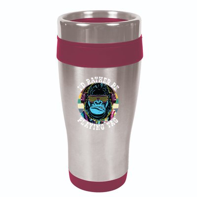 Id Rather Be Playing Tag Gorilla Monke Tag Gorilla Vr Gamer 16oz Travel Tumbler