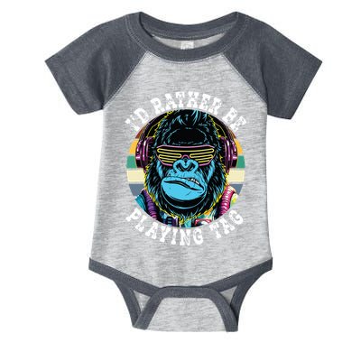 Id Rather Be Playing Tag Gorilla Monke Tag Gorilla Vr Gamer Infant Baby Jersey Bodysuit