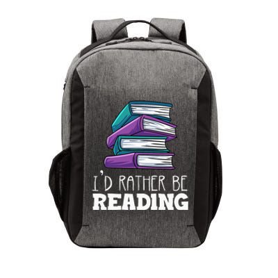 I'd Rather Be Reading Book Lover Bookworm Avid Reader Vector Backpack