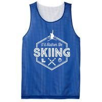 Id Rather Be Skiing Winter Snow Ski Lover Funny Gift Mesh Reversible Basketball Jersey Tank