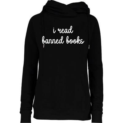 I Read Banned Books Joy Behar Womens Funnel Neck Pullover Hood