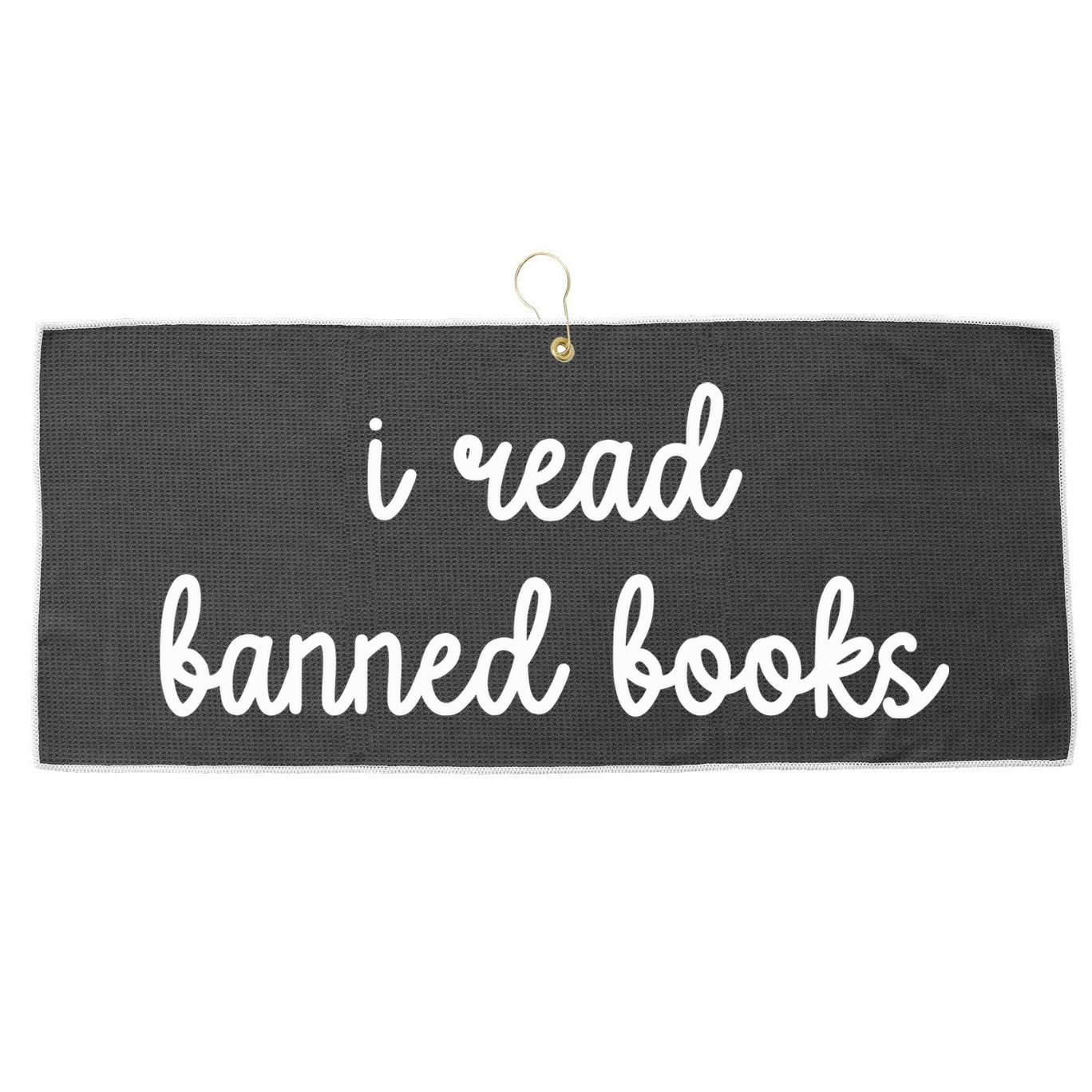 I Read Banned Books Joy Behar Large Microfiber Waffle Golf Towel