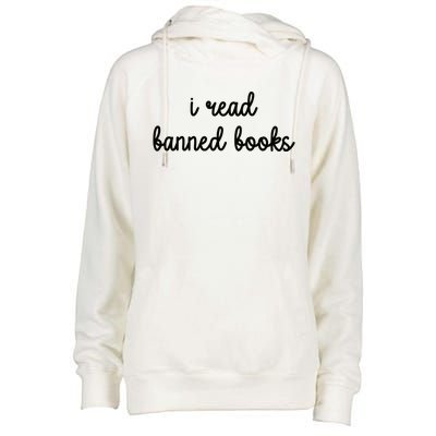 I Read Banned Books Joy Behar Womens Funnel Neck Pullover Hood