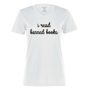 I Read Banned Books Joy Behar Women's Momentum V-Neck T-Shirt