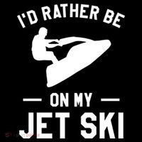 Id Rather Be On My Jet Ski Jet Skiing Gift Flexfit Unipanel Trucker Cap