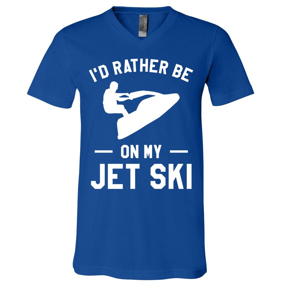 Id Rather Be On My Jet Ski Jet Skiing Gift V-Neck T-Shirt