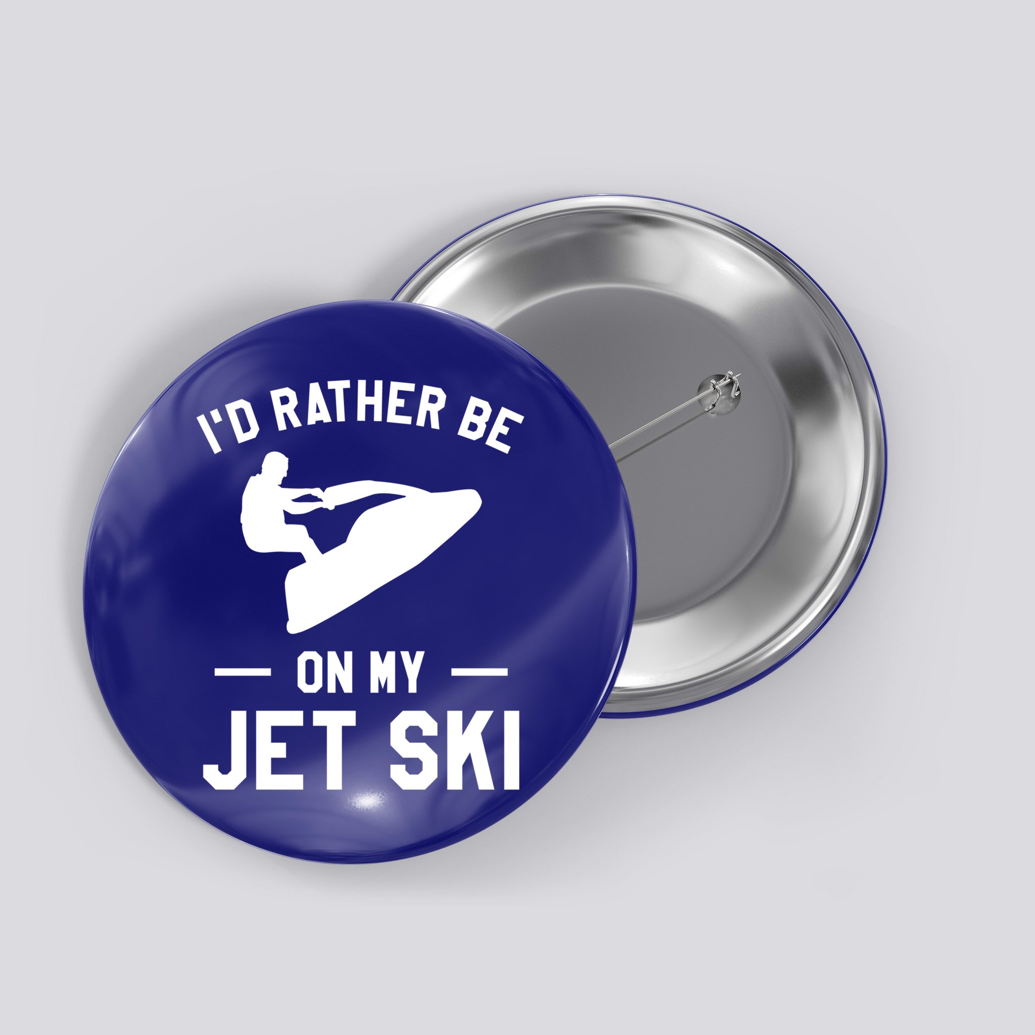 Id Rather Be On My Jet Ski Jet Skiing Gift Button