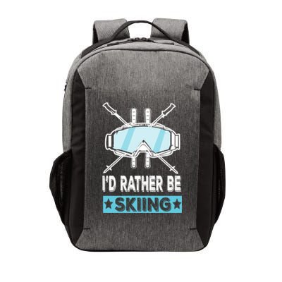 Id Rather Be Skiing Wintersport Ski Snowboard Gift Vector Backpack