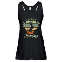 ID Rather Be Hunting Season Gifts Funny Deer Retro Hunters Ladies Essential Flowy Tank