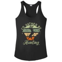 ID Rather Be Hunting Season Gifts Funny Deer Retro Hunters Ladies PosiCharge Competitor Racerback Tank