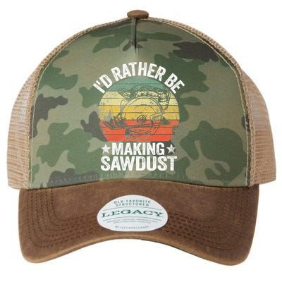 I'd Rather Be Making Sawdust Carpenter Vintage Woodworking Legacy Tie Dye Trucker Hat
