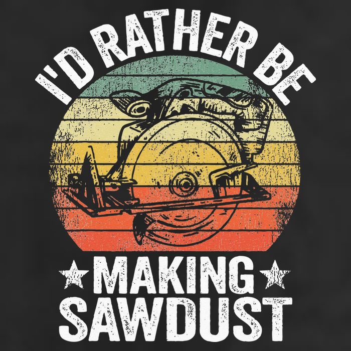 I'd Rather Be Making Sawdust Carpenter Vintage Woodworking Golf Towel