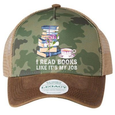 I Read Books Like Its My Job School Librarian Legacy Tie Dye Trucker Hat