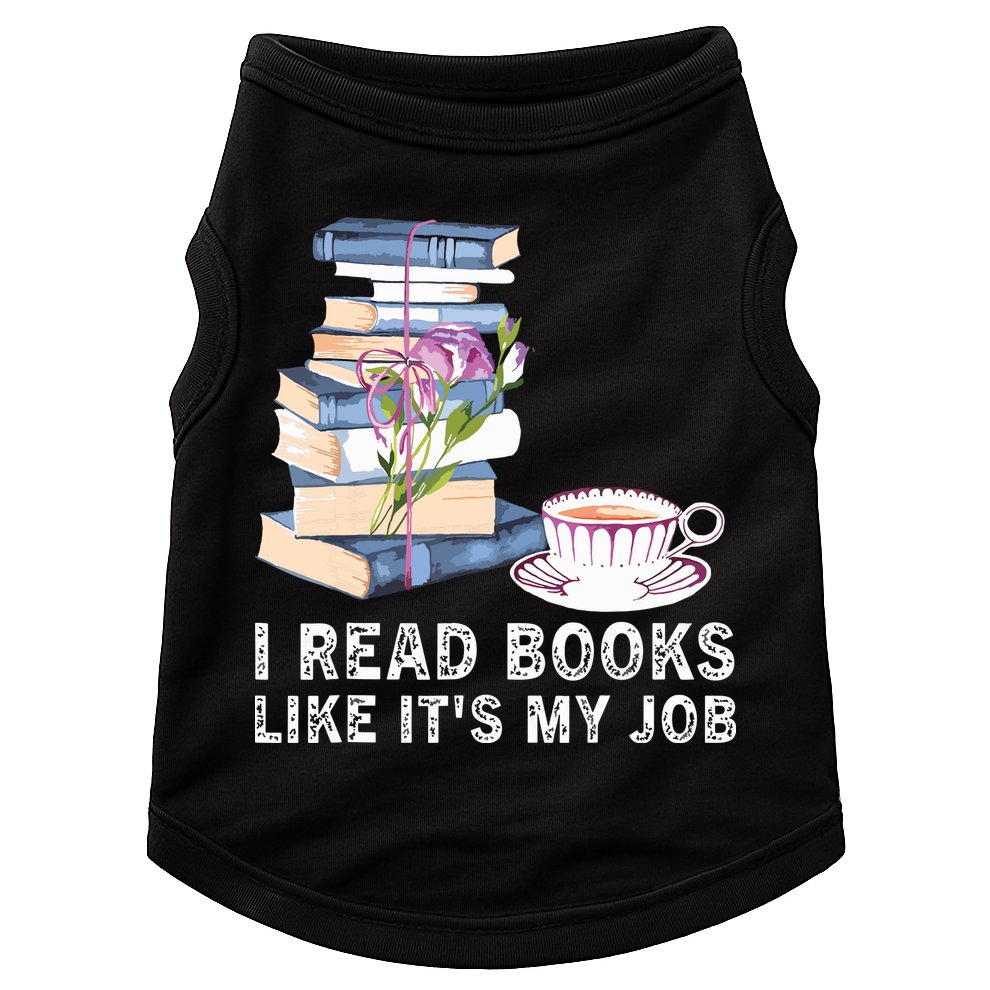 I Read Books Like Its My Job School Librarian Doggie Tank