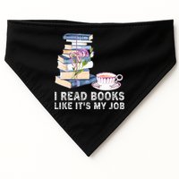 I Read Books Like Its My Job School Librarian USA-Made Doggie Bandana