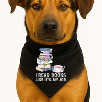 I Read Books Like Its My Job School Librarian USA-Made Doggie Bandana