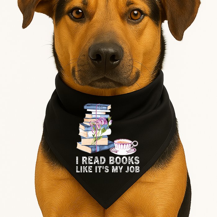 I Read Books Like Its My Job School Librarian USA-Made Doggie Bandana
