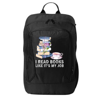 I Read Books Like Its My Job School Librarian City Backpack