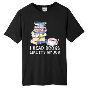 I Read Books Like Its My Job School Librarian Tall Fusion ChromaSoft Performance T-Shirt