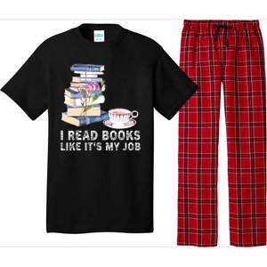 I Read Books Like Its My Job School Librarian Pajama Set