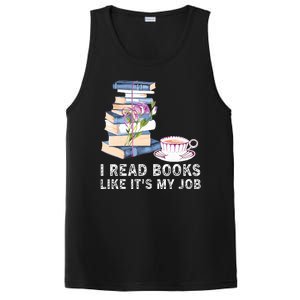 I Read Books Like Its My Job School Librarian PosiCharge Competitor Tank