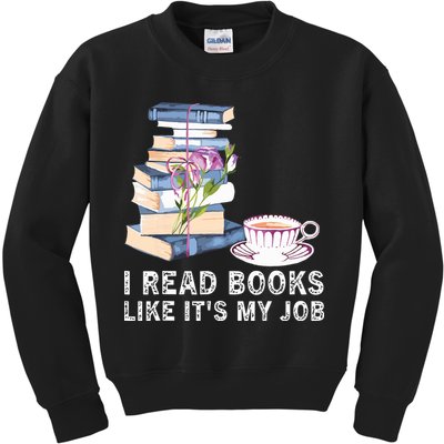 I Read Books Like Its My Job School Librarian Kids Sweatshirt