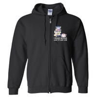 I Read Books Like Its My Job School Librarian Full Zip Hoodie