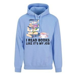 I Read Books Like Its My Job School Librarian Unisex Surf Hoodie