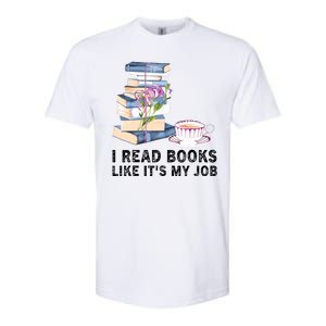 I Read Books Like Its My Job School Librarian Softstyle CVC T-Shirt