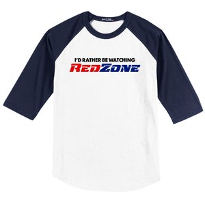 ID Rather Be Watching Redzone Baseball Sleeve Shirt