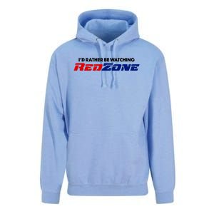 ID Rather Be Watching Redzone Unisex Surf Hoodie