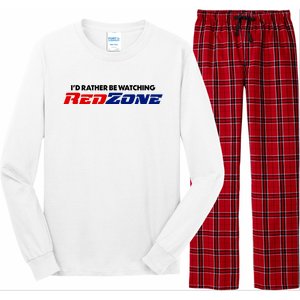 ID Rather Be Watching Redzone Long Sleeve Pajama Set